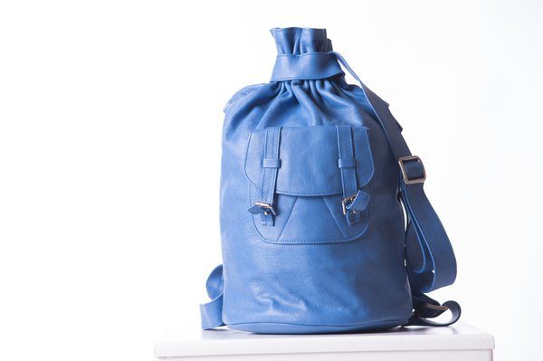 Piper Ray Cobalt Leather Backpack 3