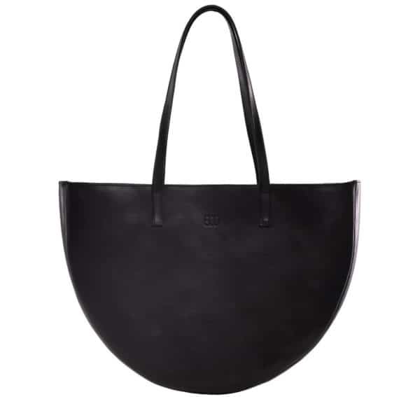 Wave Tote Leather Black